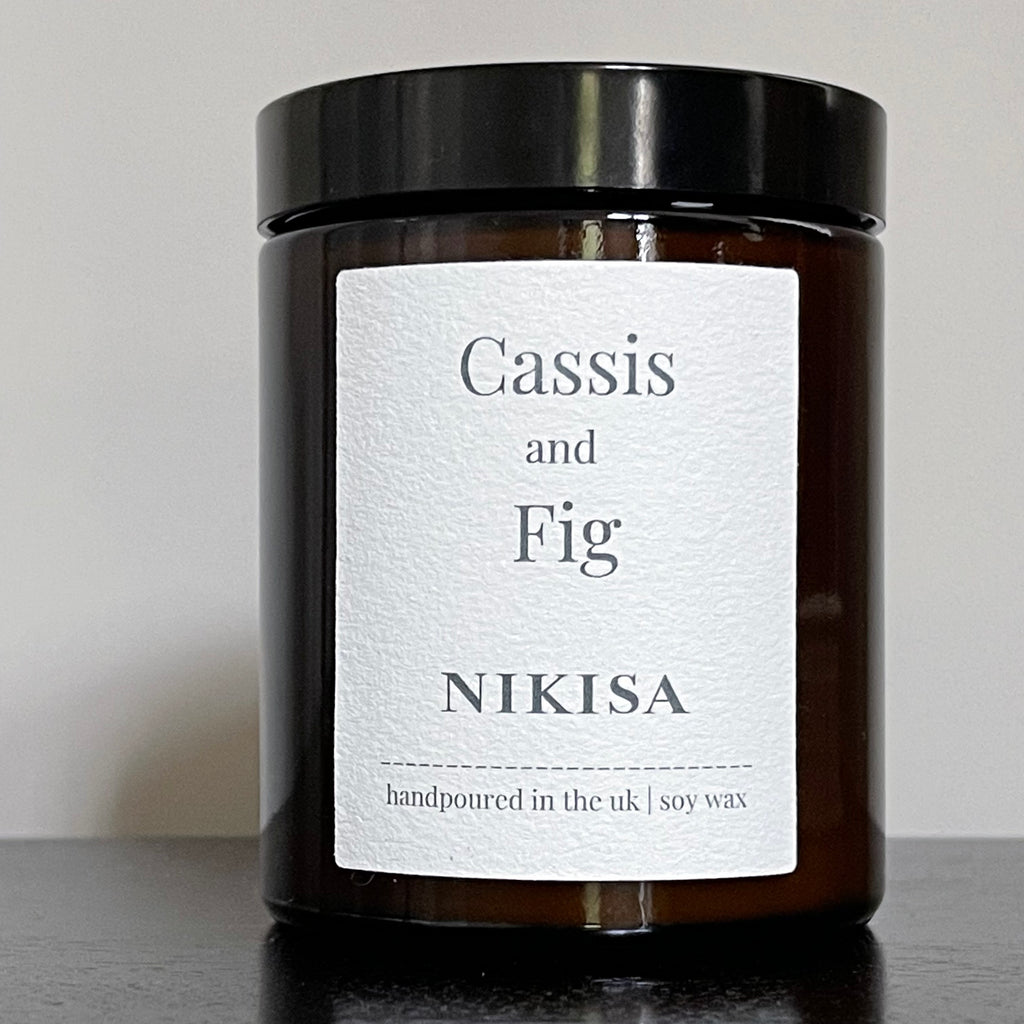 cassis & fig soy wax candle 