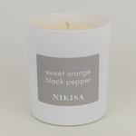 Load image into Gallery viewer, Sweet Orange and Black Pepper Essential Oil Candle (30cl)
